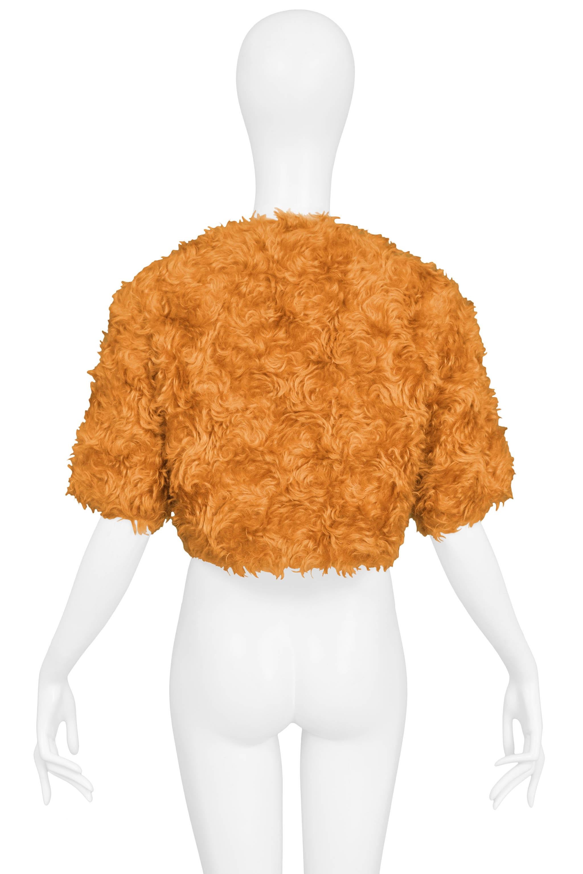 Women's Prada Orange Mohair Cropped Jacket 2007 For Sale