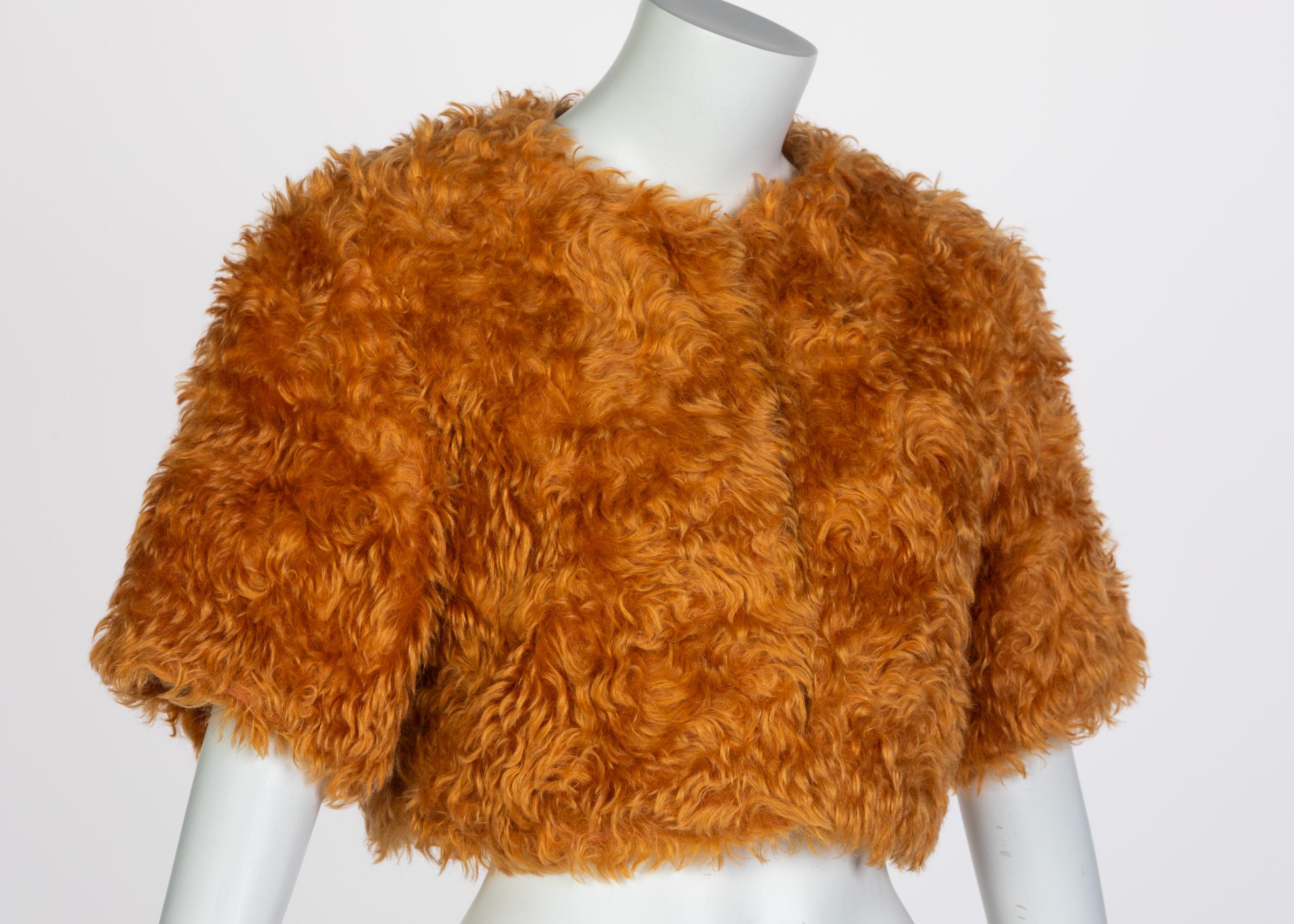 orange cropped jacket