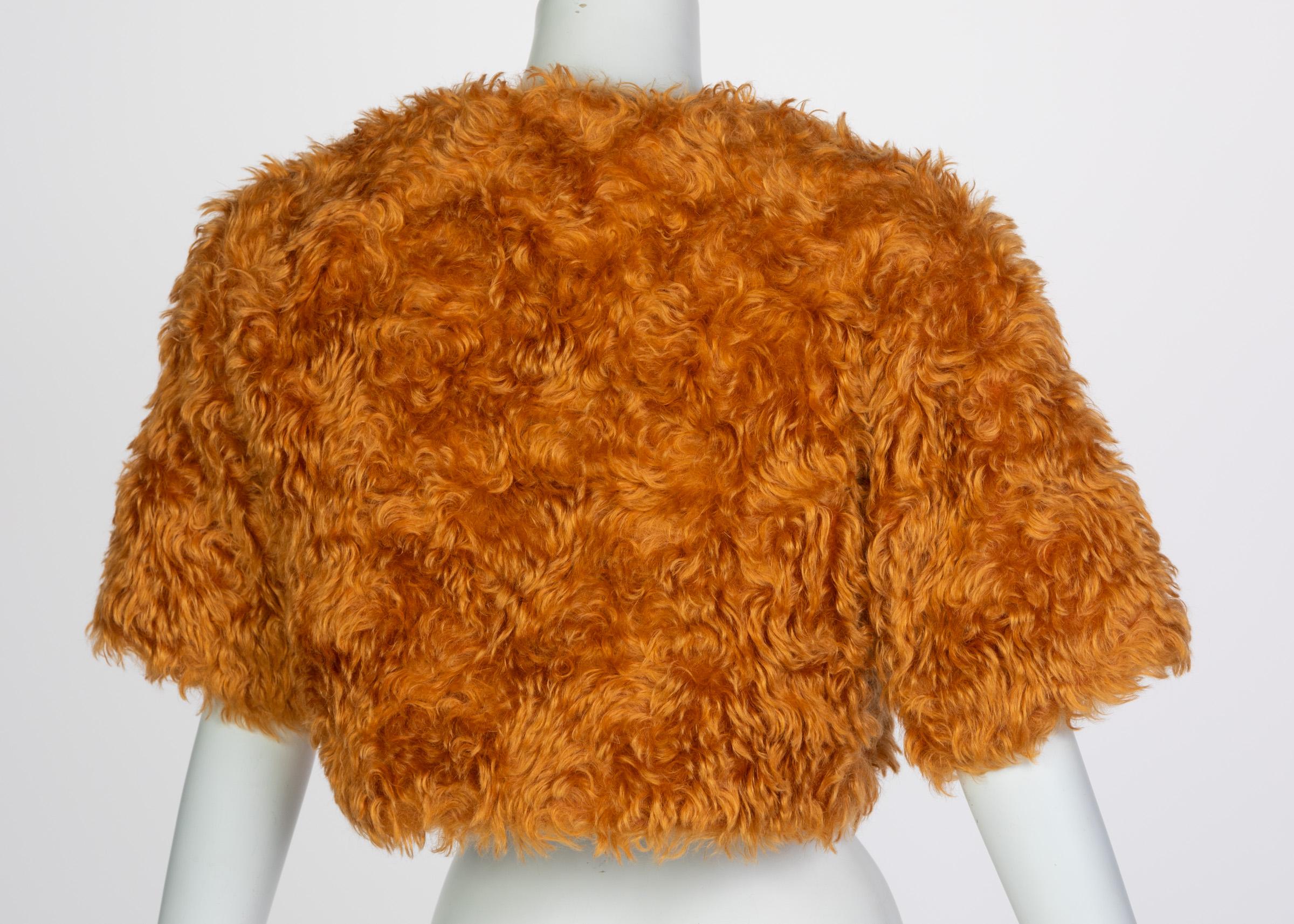 Women's Prada Orange Mohair Cropped Jacket, 2007