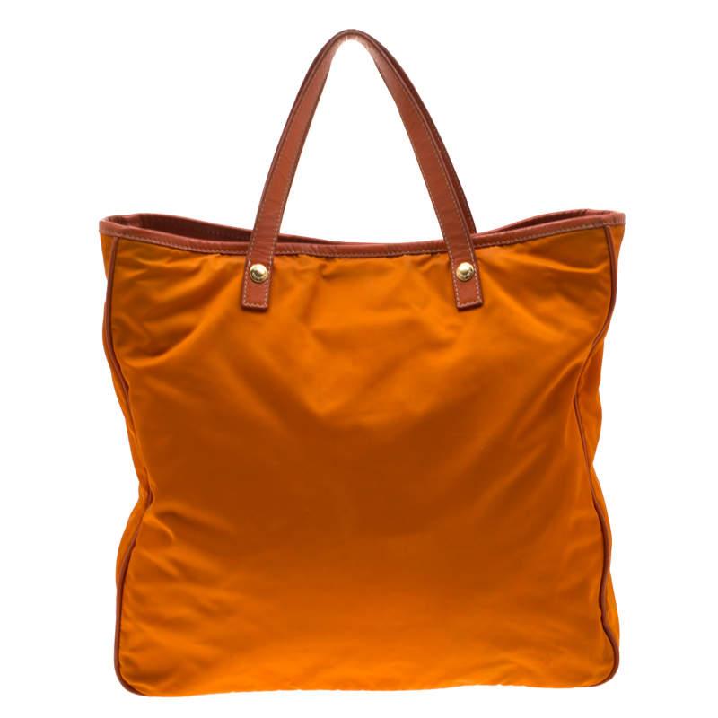 Orange nylon prada bag hotsell