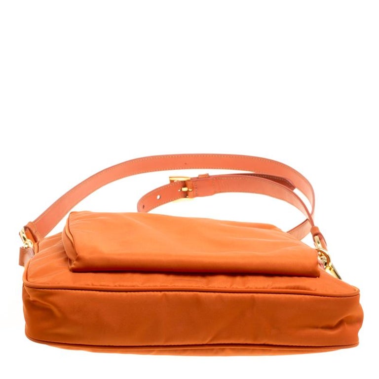 Prada Orange Nylon Crossbody Bag at 1stDibs orange prada handbag