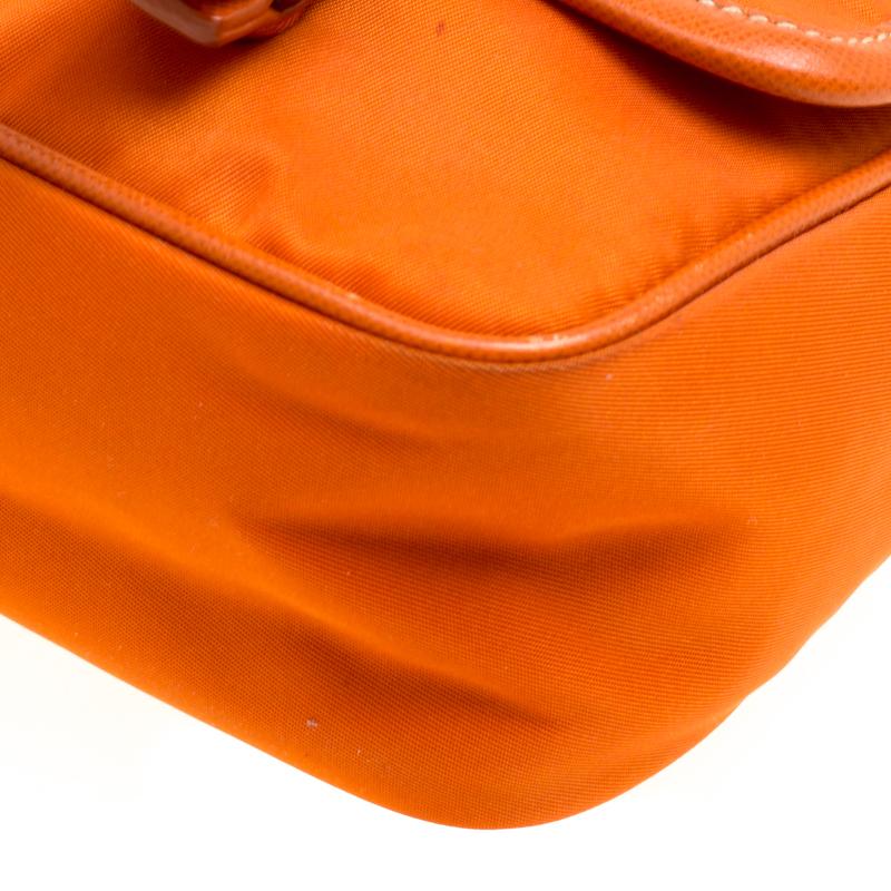 Women's Prada Orange Nylon Crossbody Bag