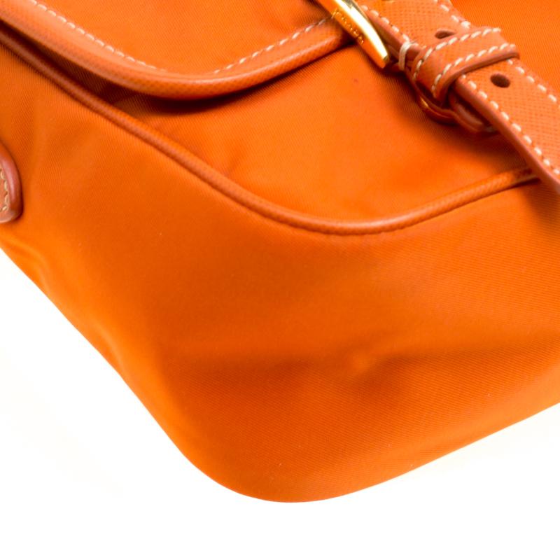 Prada Orange Nylon Crossbody Bag 1