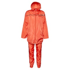 Prada Orange Synthetic Hooded Track Jacket & Pants S