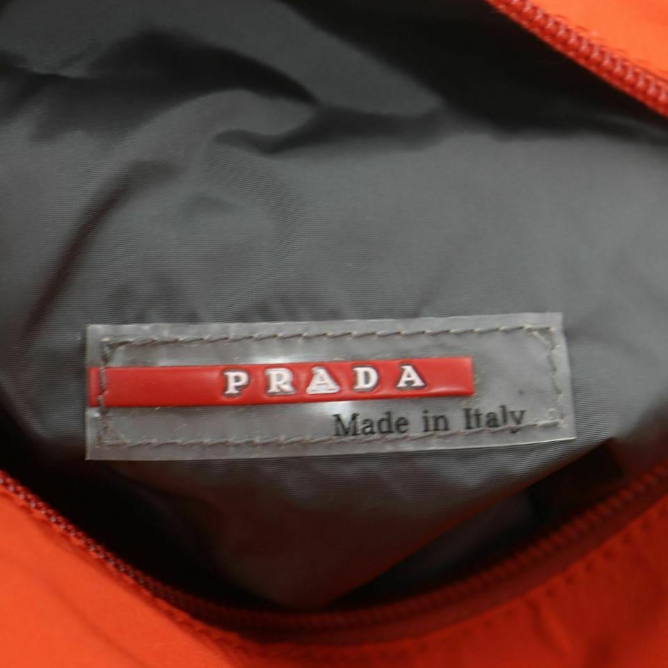 Prada Orange Tessuto Nylon Boston Duffle 860951 6