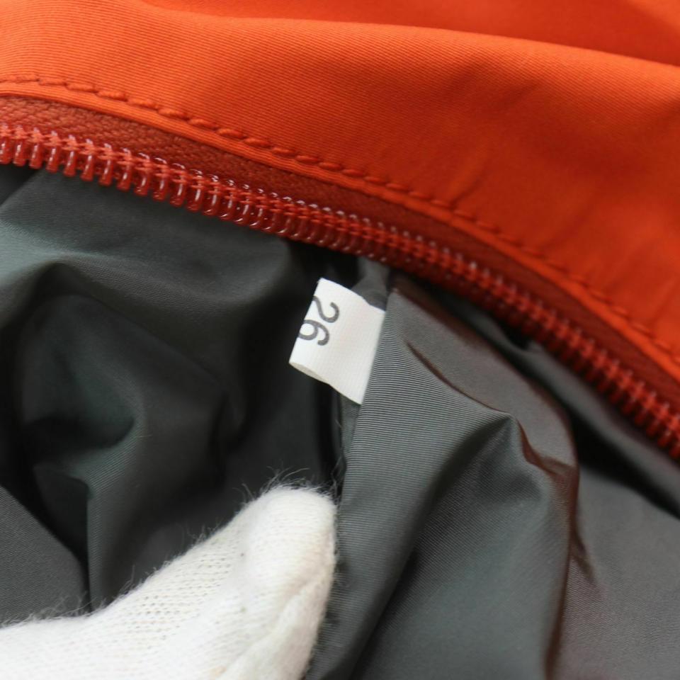 Red Prada Orange Tessuto Nylon Boston Duffle 860951