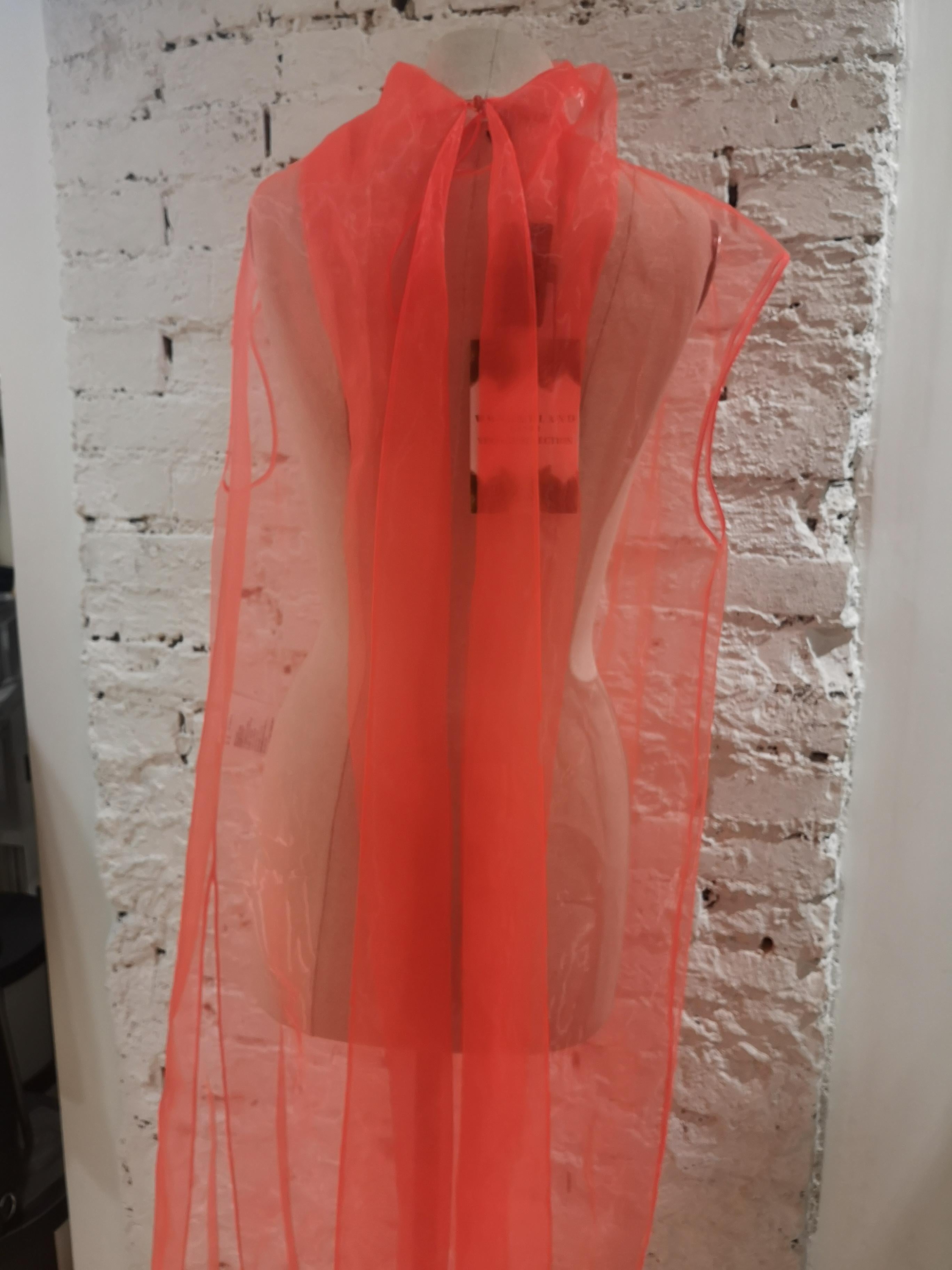 Prada orange tulle dress 5