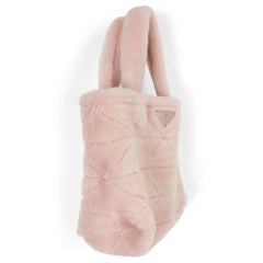 PRADA Orchidea pink SHEARLING FUR Tote Bag