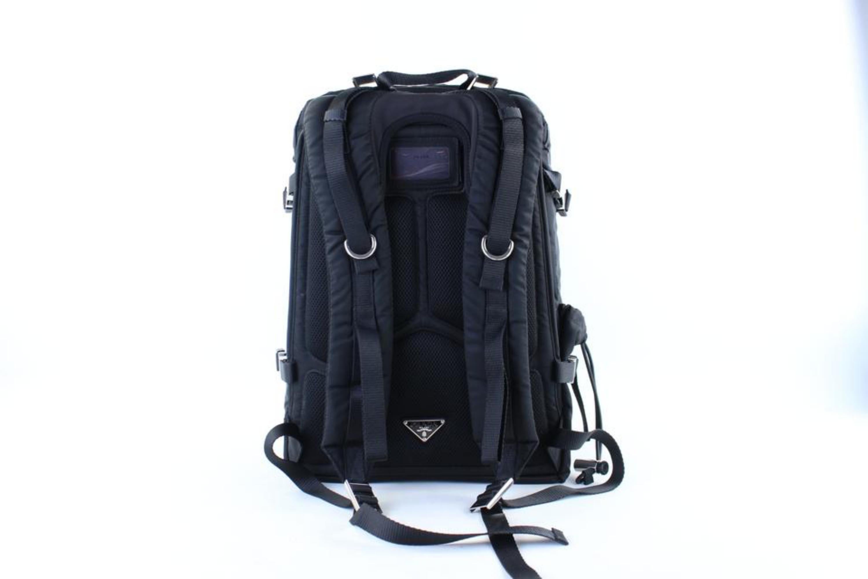Prada Outdoor Hiking 18pr1120 Black Nylon Backpack For Sale 5