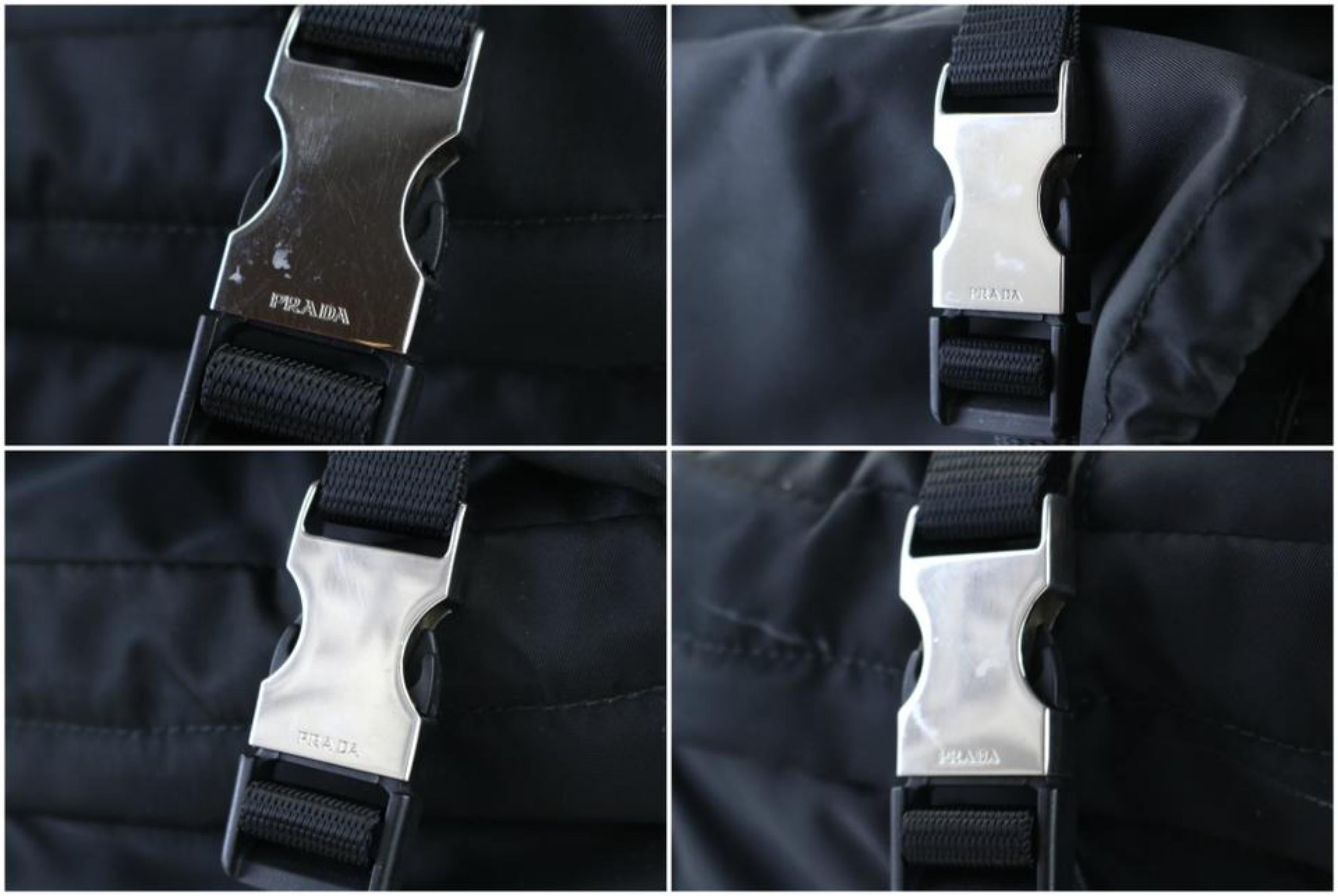 Prada Outdoor Hiking 18pr1120 Black Nylon Backpack For Sale 7