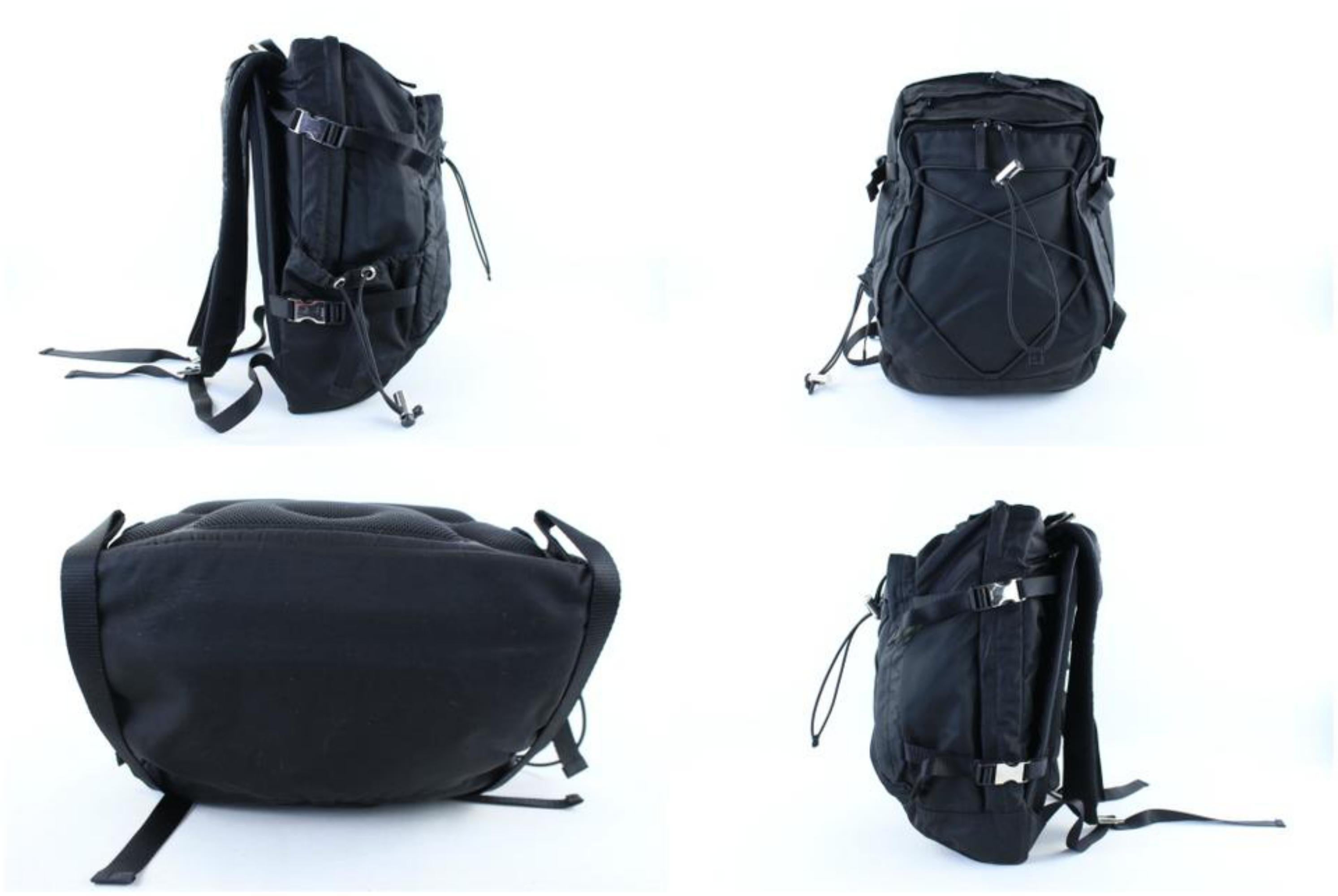 Prada Outdoor Hiking 18pr1120 Black Nylon Backpack For Sale 4