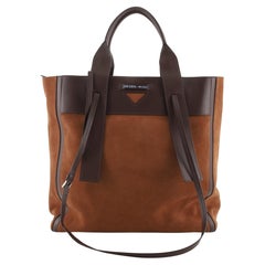 Prada Ouverture Tote Suede and Leather Large