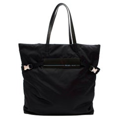 Prada Oversized Black Nylon Tote Bag