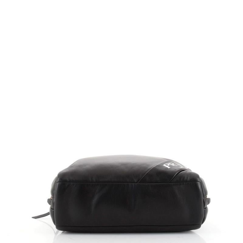 Prada Padded Bowler Bag Nappa Leather Medium In Good Condition In NY, NY