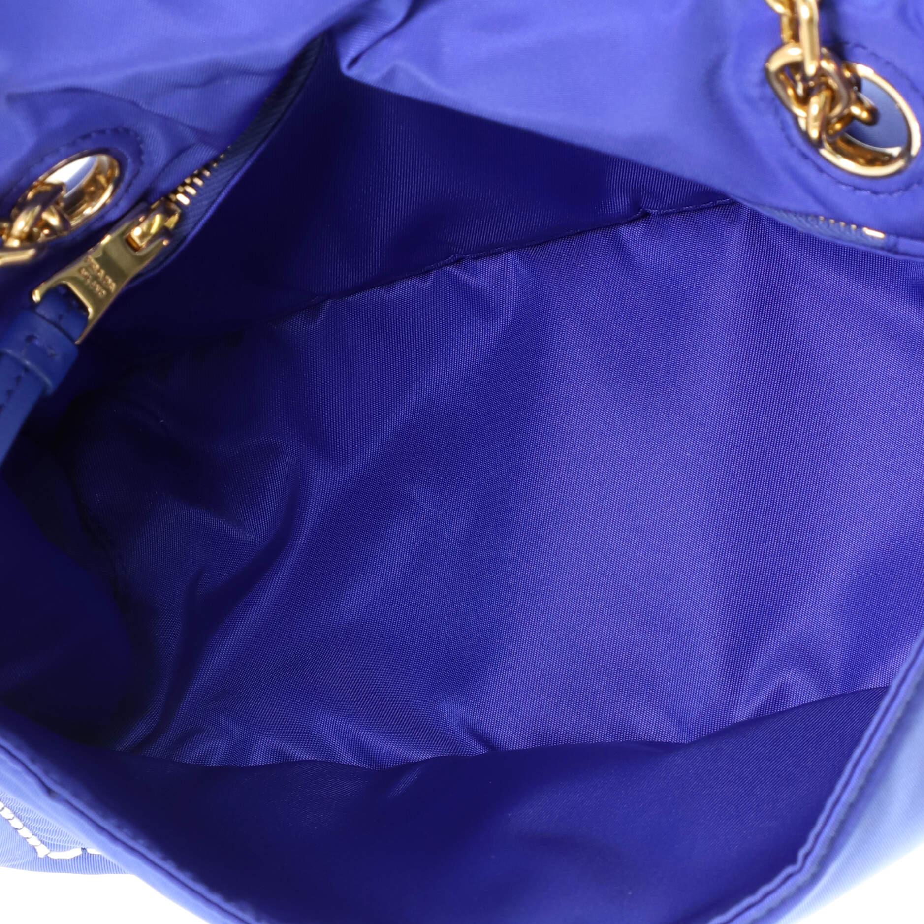Women's or Men's Prada Padded Chain Flap Bag Tessuto Medium