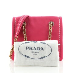 Prada gepolsterte Kette Klappe Tasche Tessuto klein