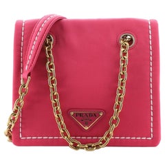 Prada gepolsterte Kette Klappe Tasche Tessuto klein