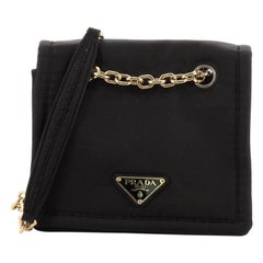 Prada Padded Chain Flap Bag Tessuto Small
