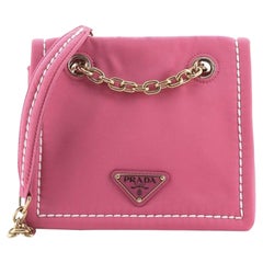 Prada Padded Chain Flap Bag Tessuto Small