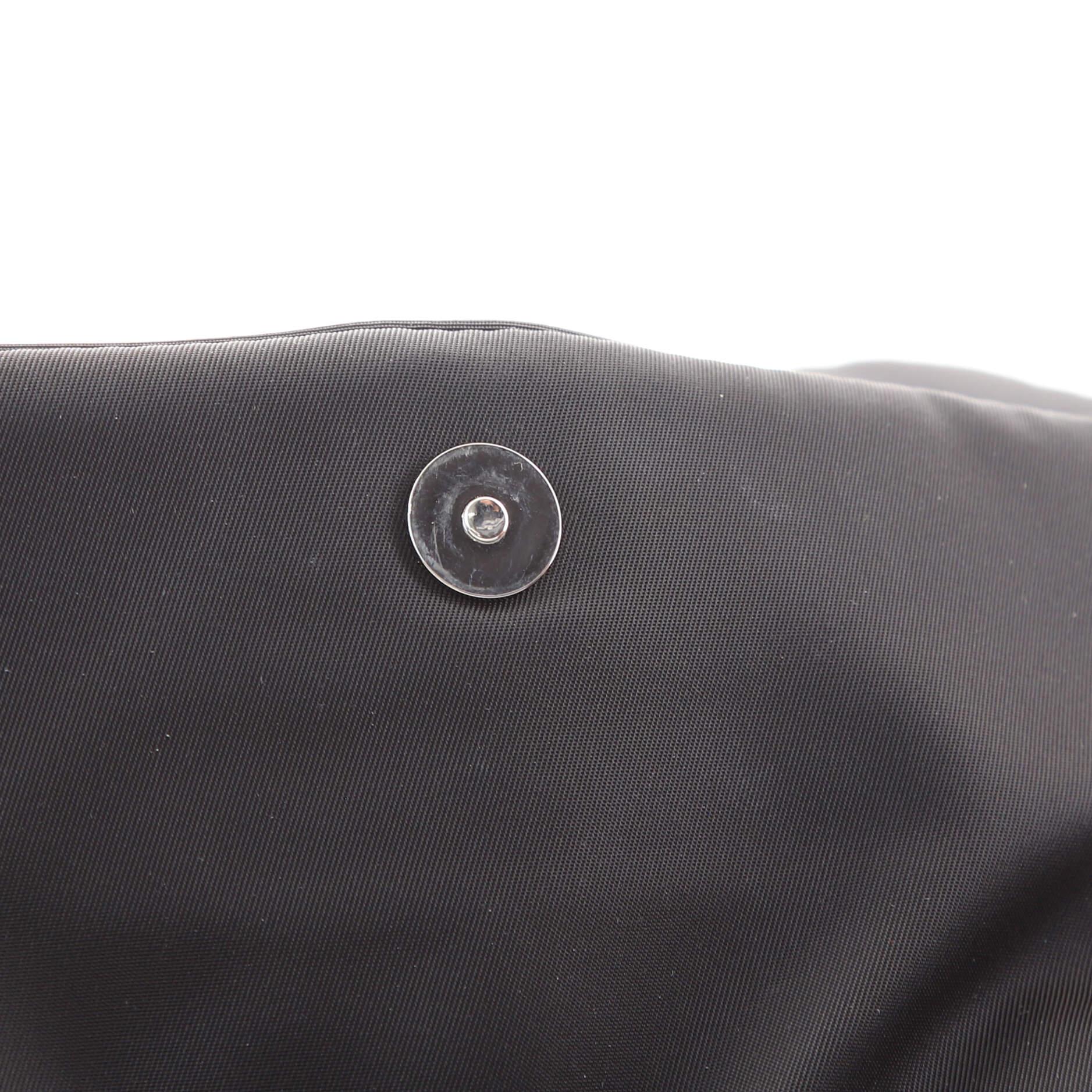Black Prada Padded Flap Shoulder Bag Quilted Tessuto