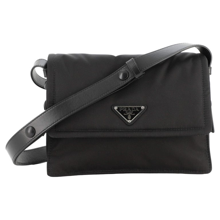 Prada Padded Flap Shoulder Bag ReNylon Small For Sale at 1stDibs