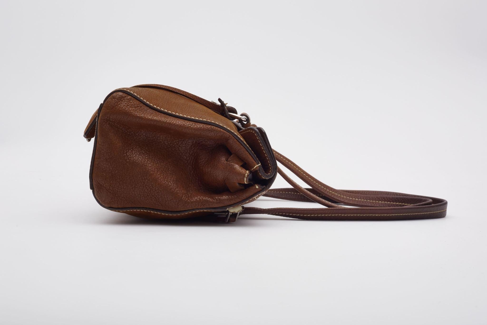Bolso Prada Candado Piel Marrón Easy Antik en venta 2