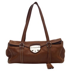 Bolso Prada Candado Piel Marrón Easy Antik