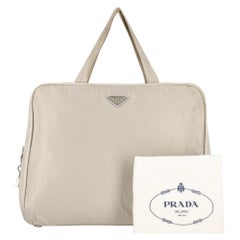 Prada Padlock Detail Nylon Laptop Bag