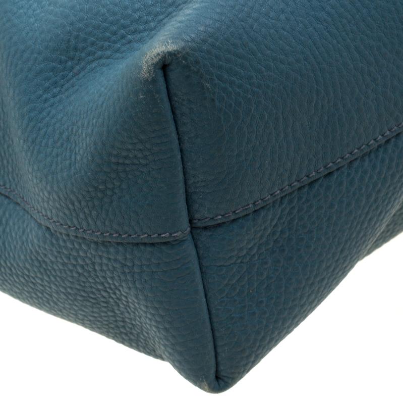 Prada Pale Blue Leather Vitello Daino Tote 5
