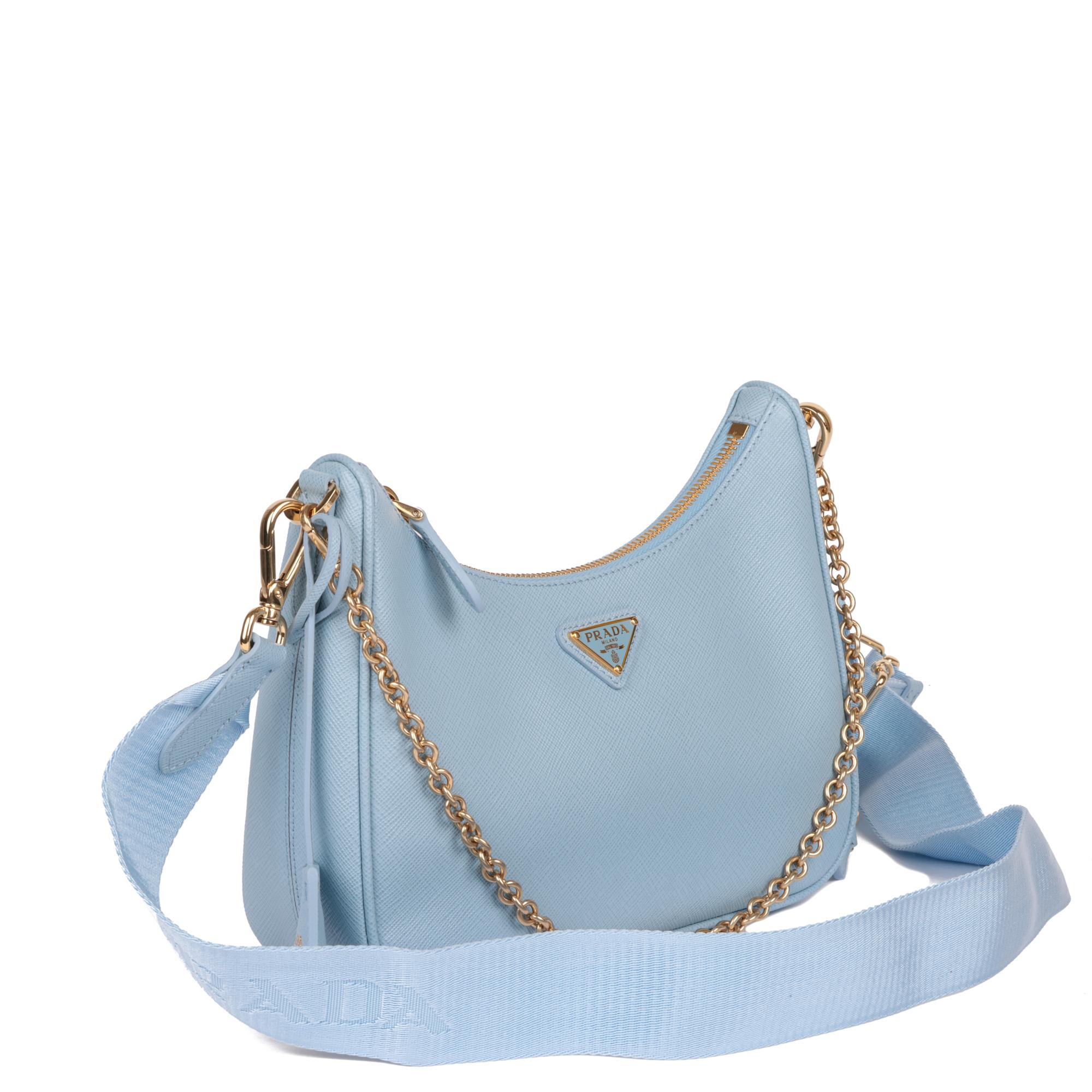 PRADA
Pale Blue Saffiano Leather Re-Edition 2005 Multi Bag

Xupes Reference: HB5171
Serial Number: 25
Age (Circa): 2020
Accompanied By: Prada Dust Bag, Care Booklet, Clochette
Authenticity Details: Serial Sticker (Made Italy) 
Gender: Ladies
Type:
