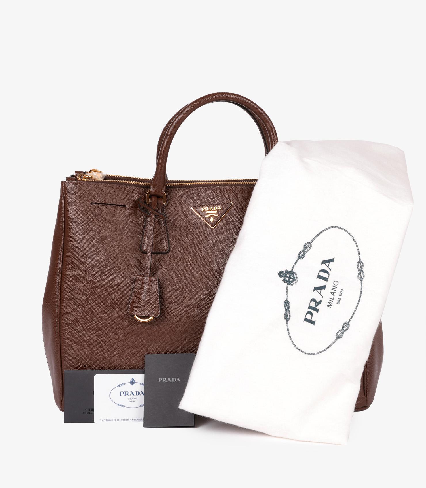 Prada Palissandro Saffiano Lux Leather Large Galleria Tote 6