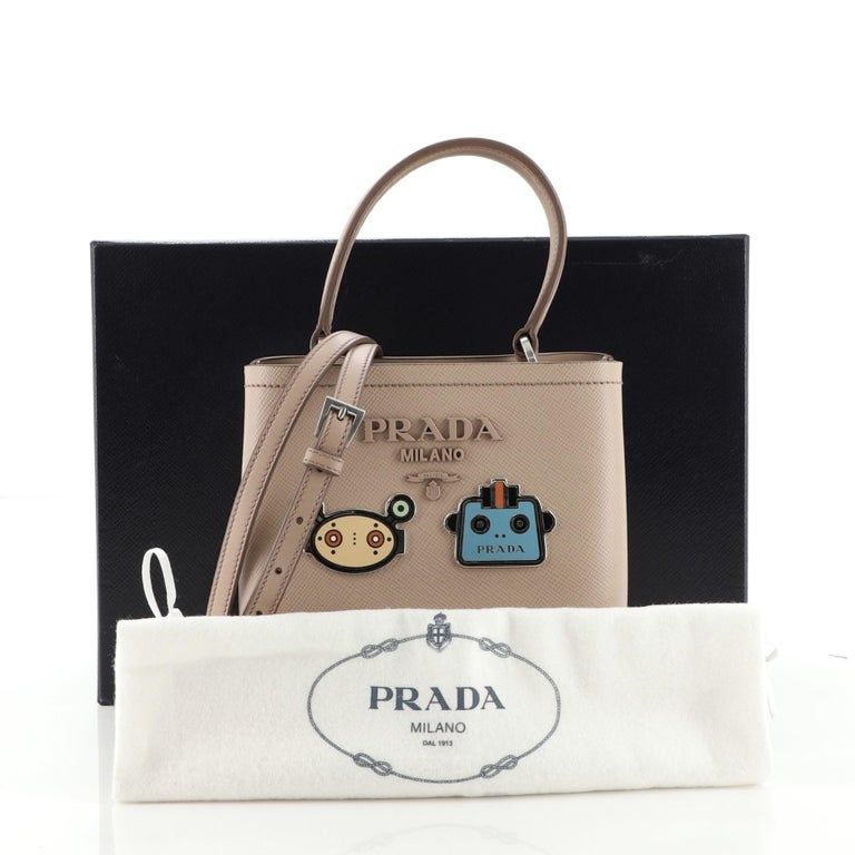 Prada Small Saffiano Panier Bag - Neutrals Bucket Bags, Handbags