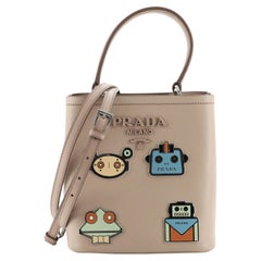 Prada Panier Bucket Bag Pin Embellished Saffiano Leather