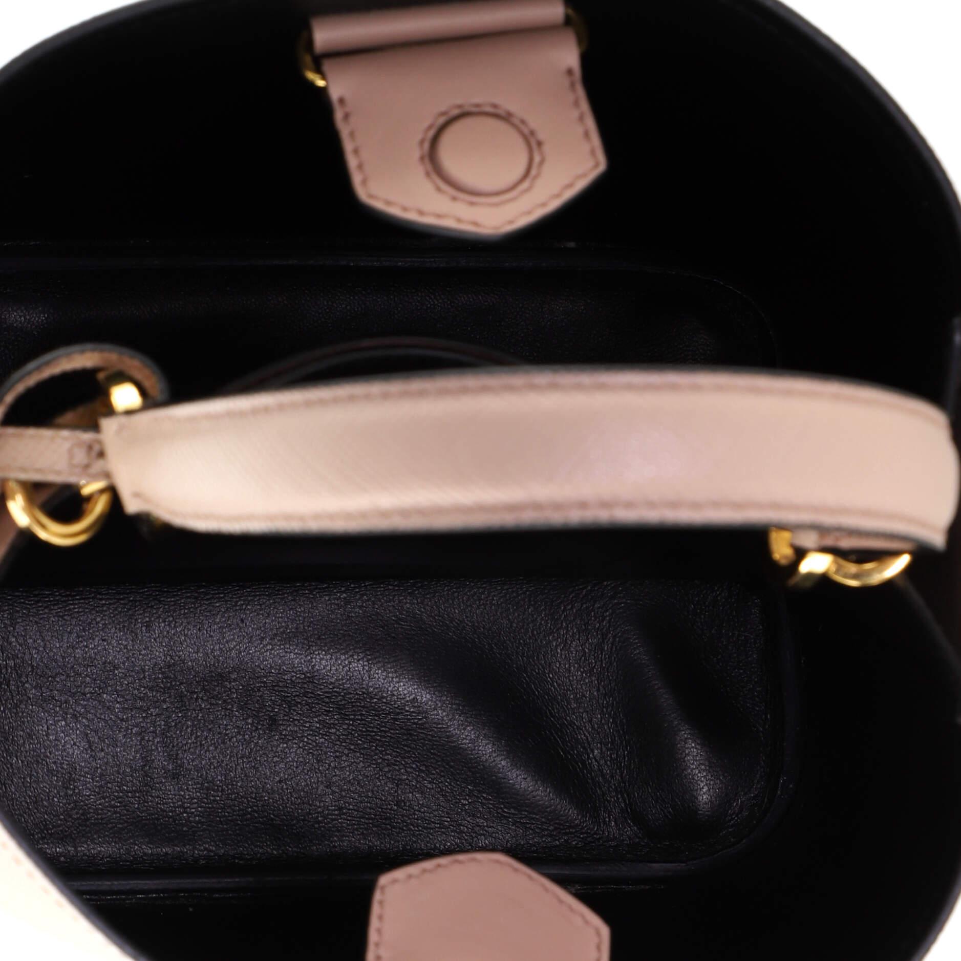 Prada Panier Bucket Bag Saffiano Leather Small In Good Condition In NY, NY