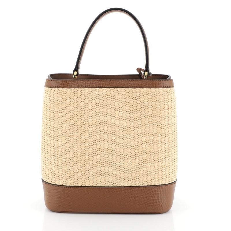 prada panier straw bag