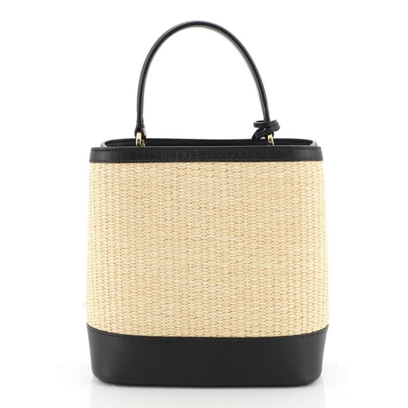 prada panier straw bag