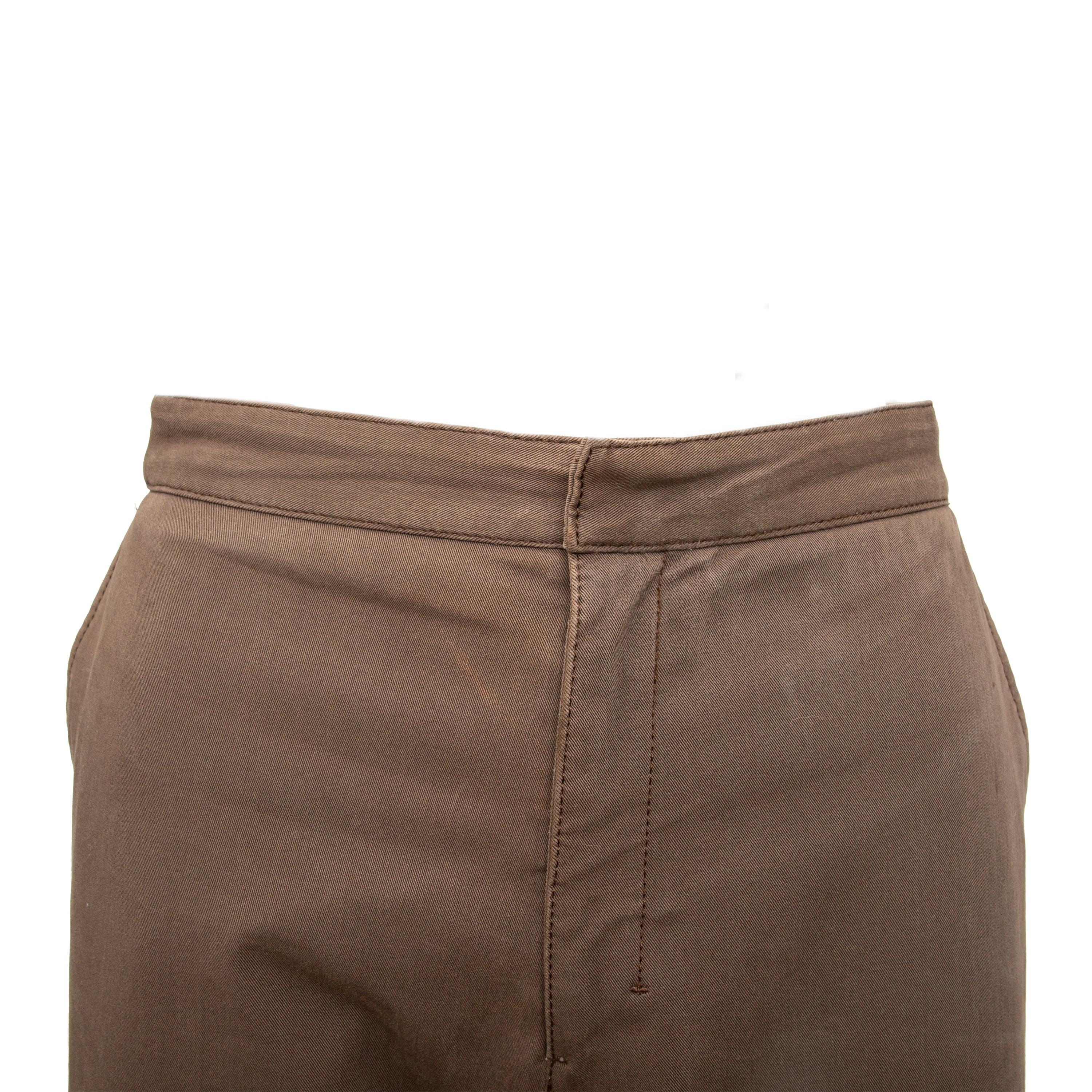 Marron Pantalon Prada avec boucle - années 00