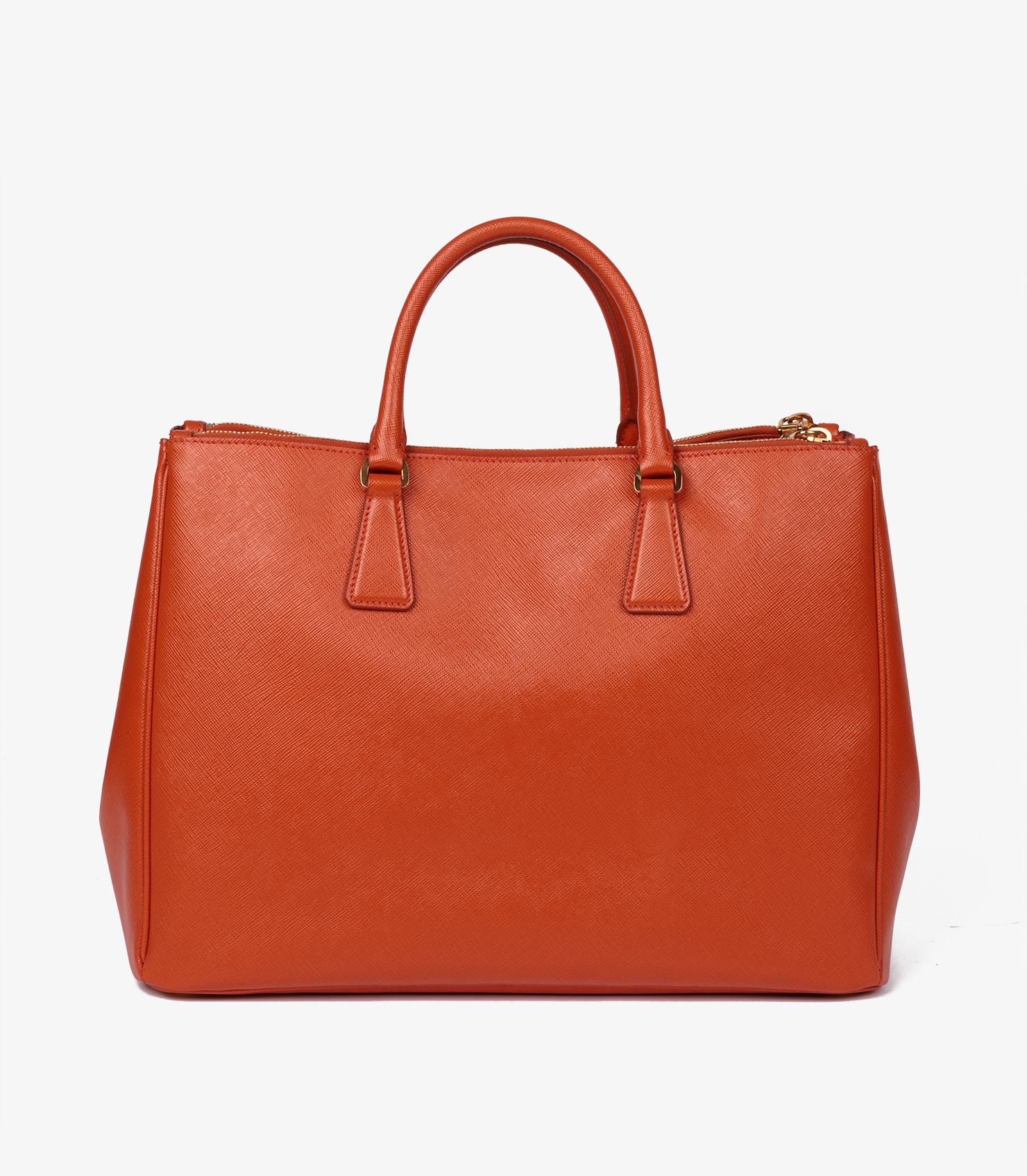 Women's or Men's Prada Papaya Saffiano Lux Leather Large Galleria Tote