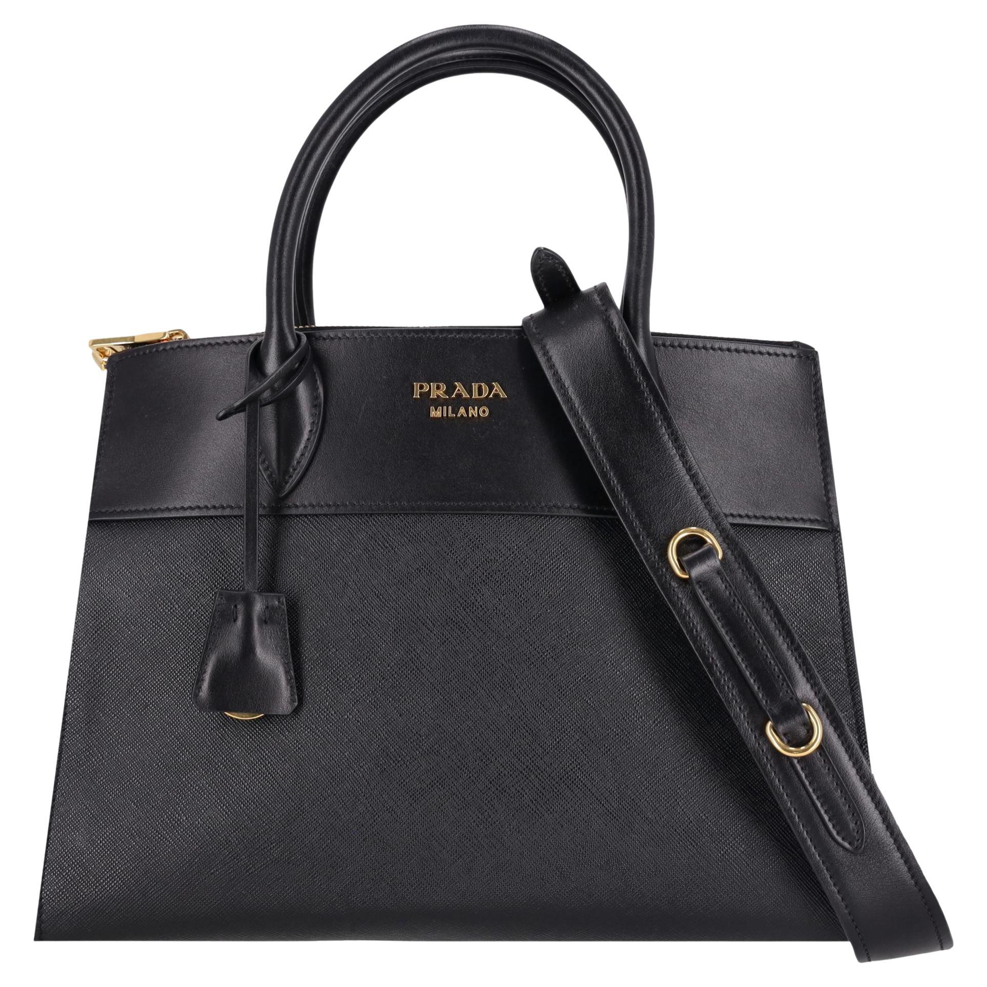 Prada Paradigme Saffiano Leather Medium Tote Bag