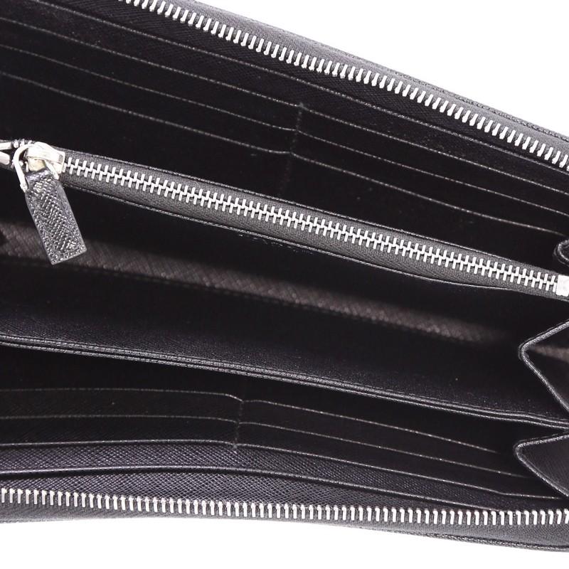  Prada Patches Zip Wallet Saffiano Leather 1