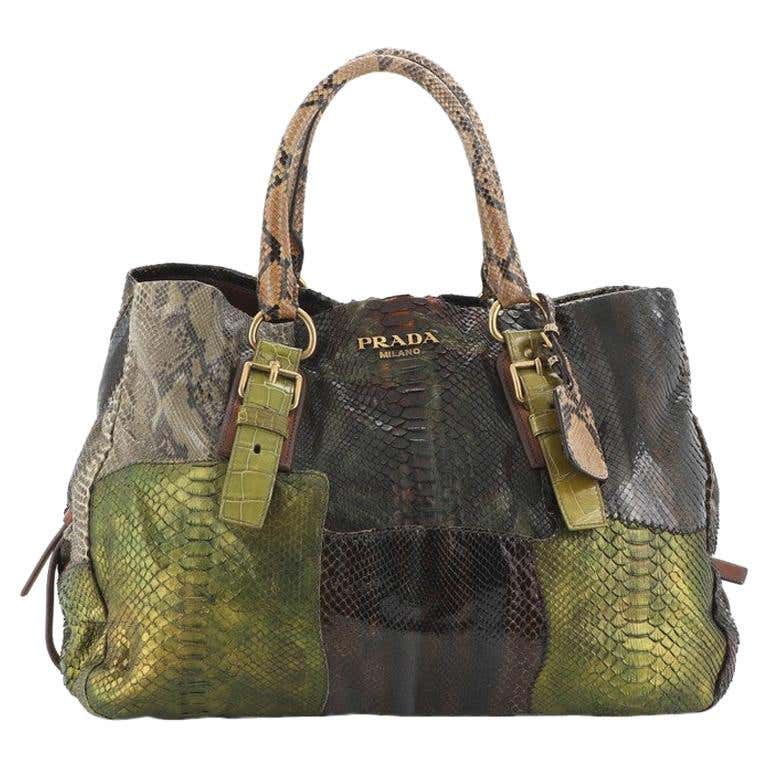 Prada Patchwork Tote Python with Crocodile Large at 1stDibs | prada ...