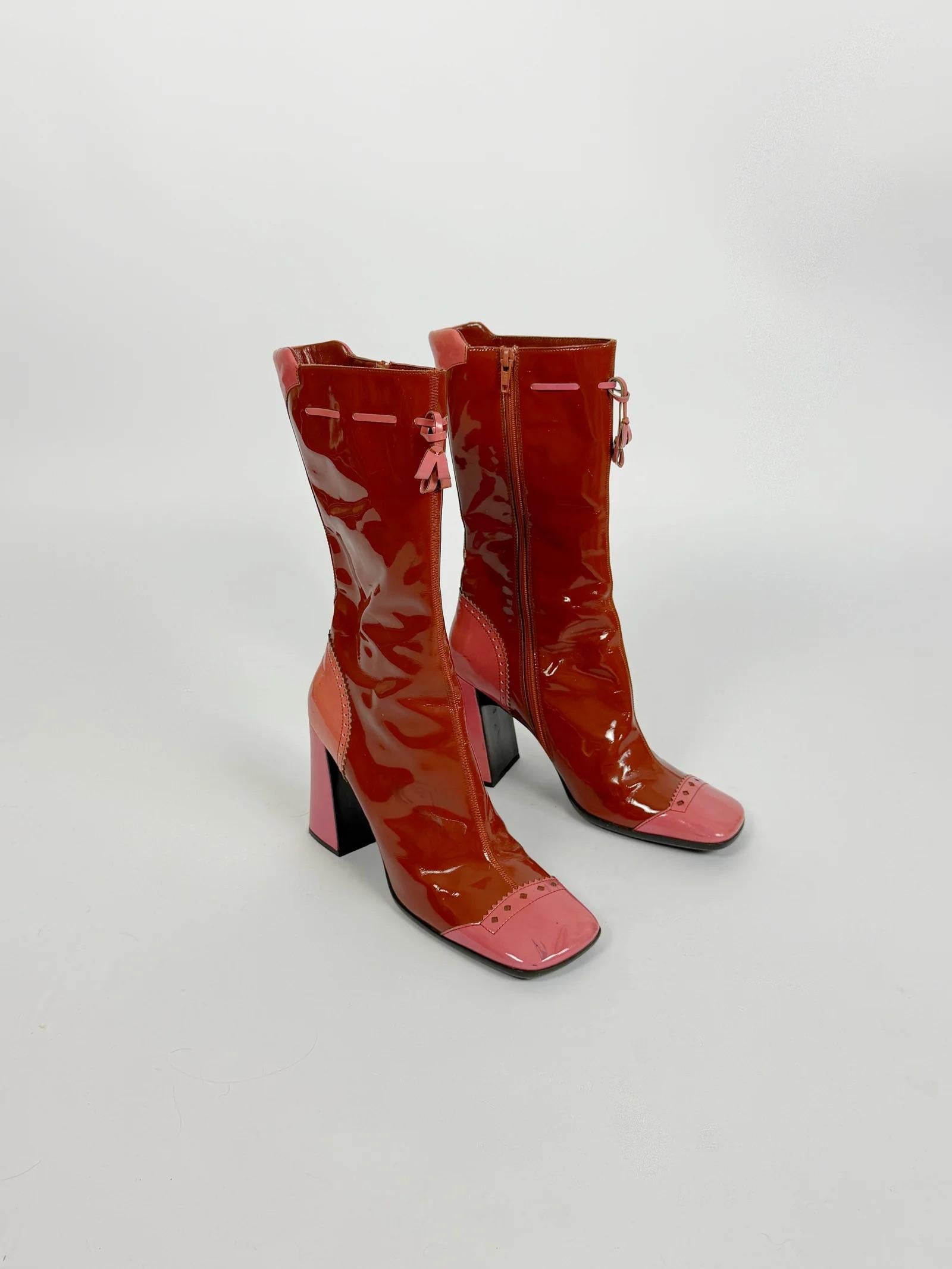 Rosso Stivali di Prada, FW 1999 in vendita