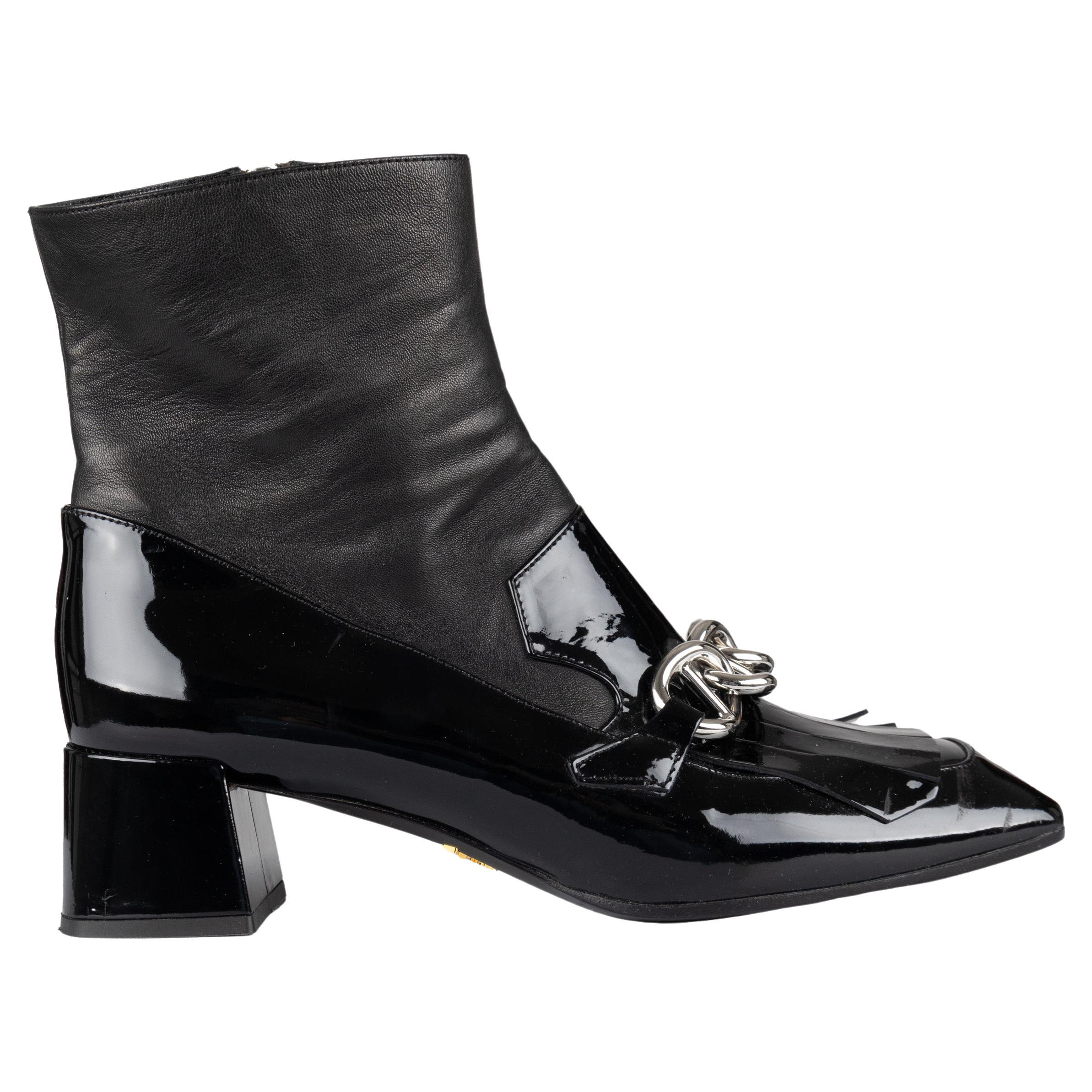 Prada Patent Leather Ankle Boots - '10s For Sale