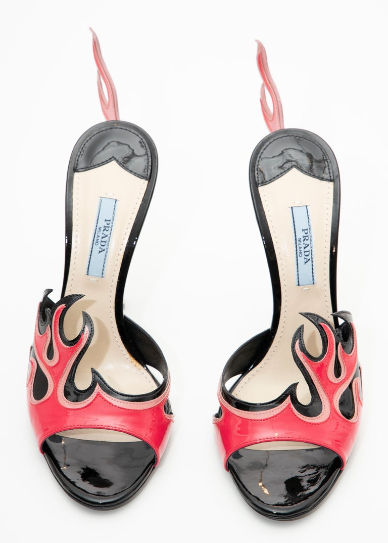 prada flame heels sale