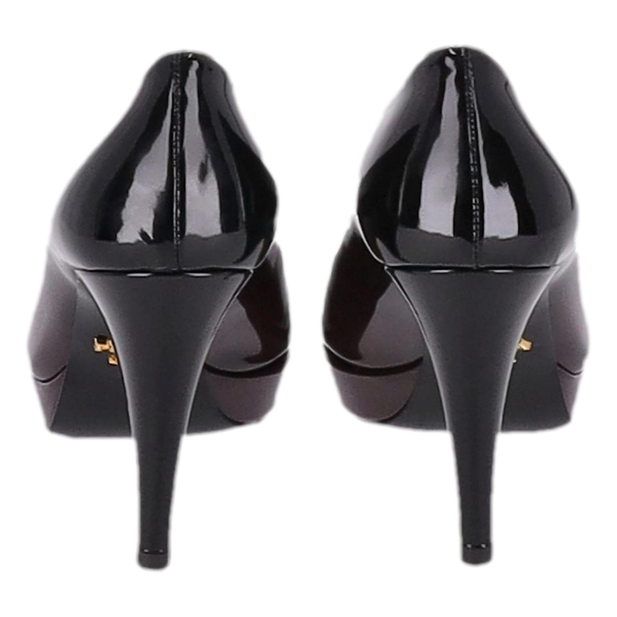 Prada Patent Leather Ombre Platform Pumps For Sale 1