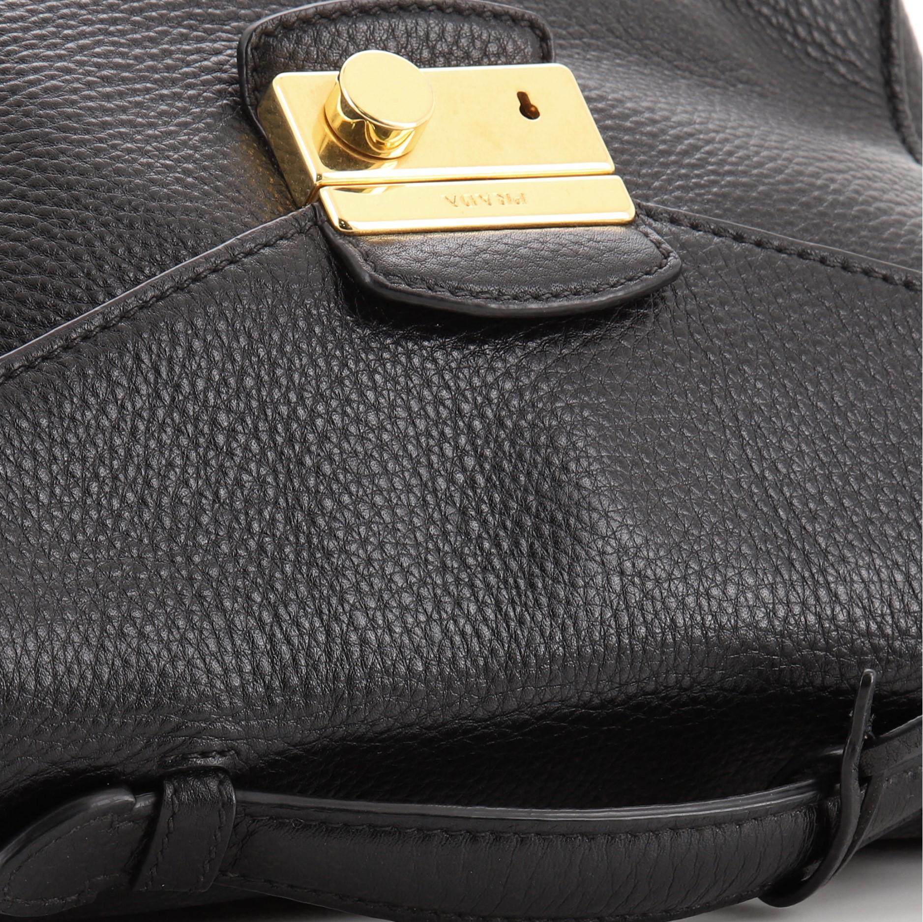 Prada Pattina Convertible Shoulder Bag Vitello Daino Small 2
