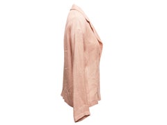 Prada Peach Lightweight Woven Blazer Size IT 38 with Notched Lapel