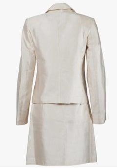 Ensemble blazer et jupe rose perlé Prada - Années 10