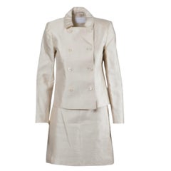 Ensemble blazer et jupe rose perlé Prada - Années 10