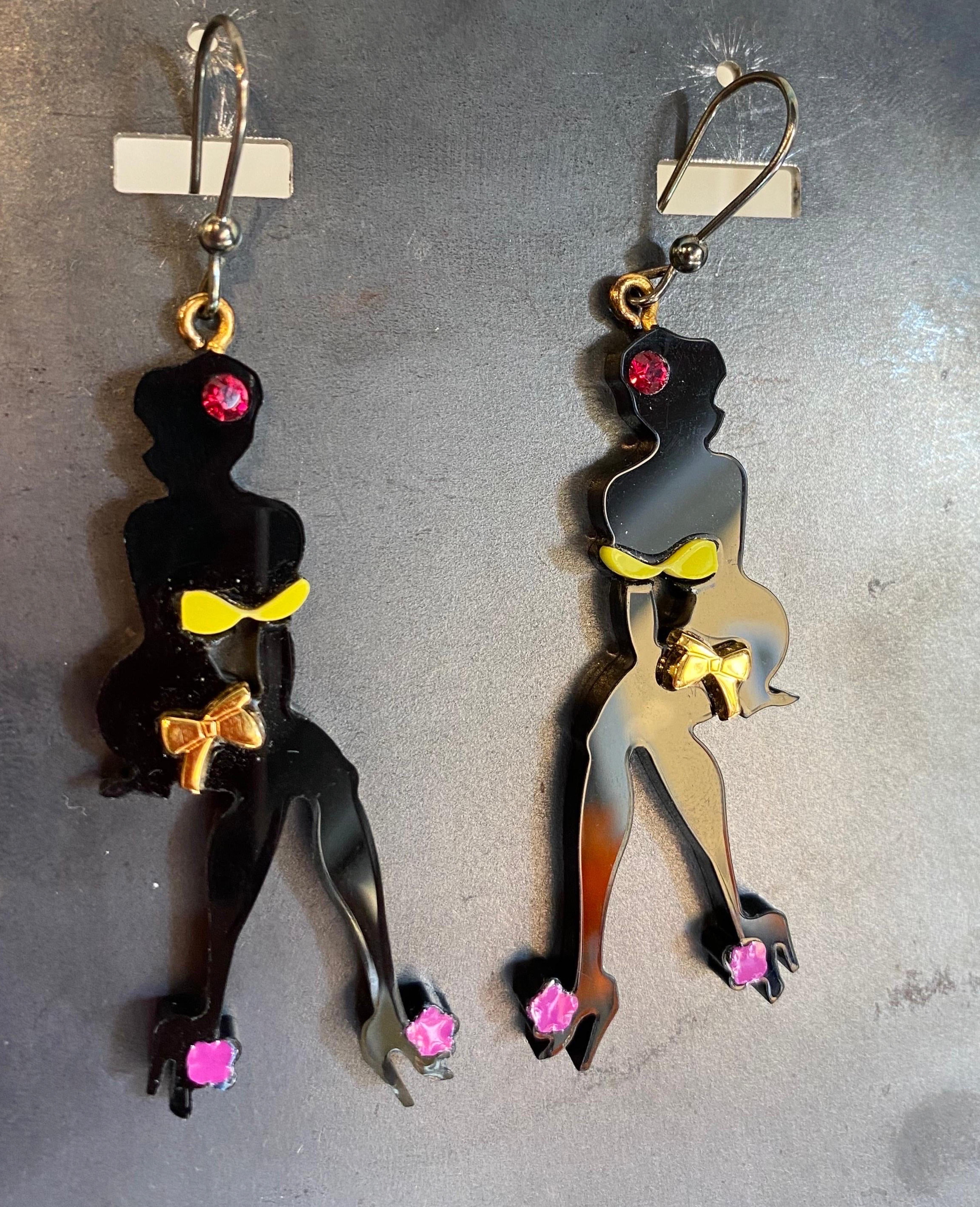 Prada Pin Up dangle earrings.
SS 2011 collection. 2